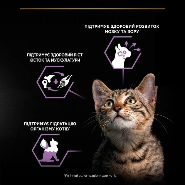 АКЦІЯ Purina Pro Plan Kitten Healthy Start вологий корм для кошенят шматочки індички в соусі 85 г 