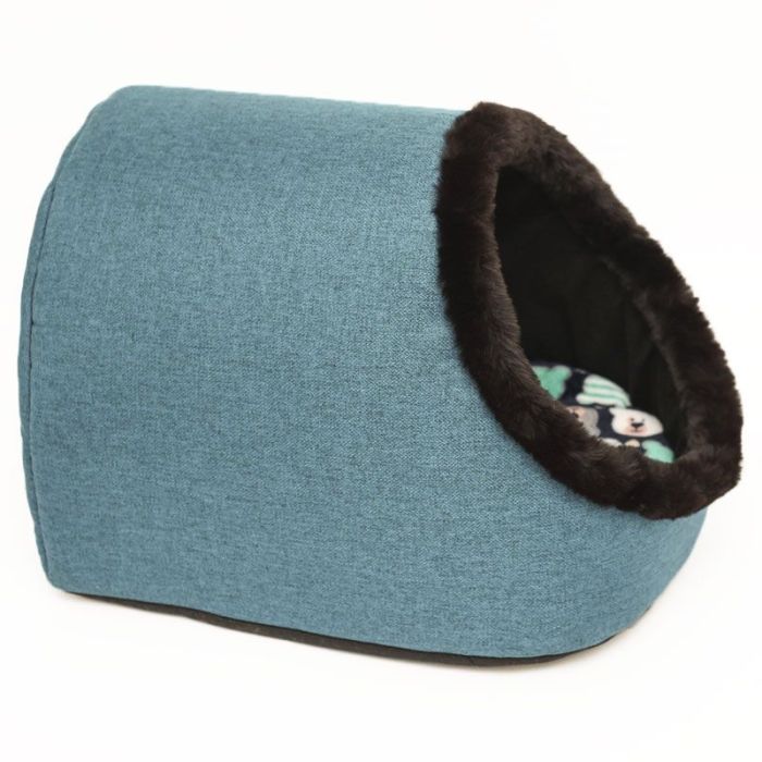 Будиночок для тварин Норка 2 антикоготь 47  40  30см Морська хвиля