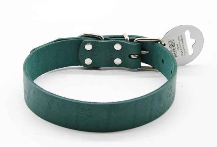 Нашийник Franty Style Paw шкіра Мятний 30 мм  41-51 см. 