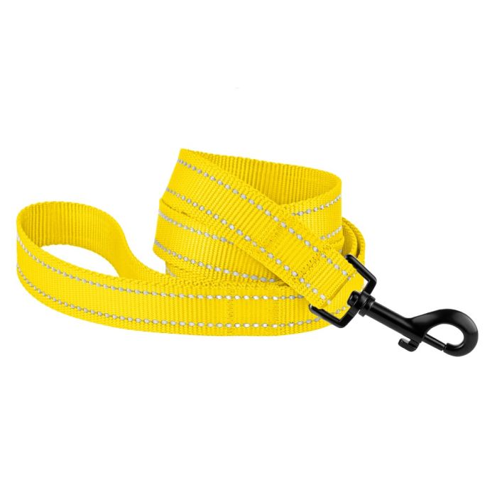 Повідець для собак BronzeDog жовтий 1228 59т 20мм-152см