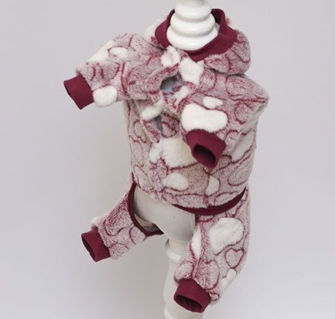 Сердечко комбінезон для собак дівчаток махра XXS