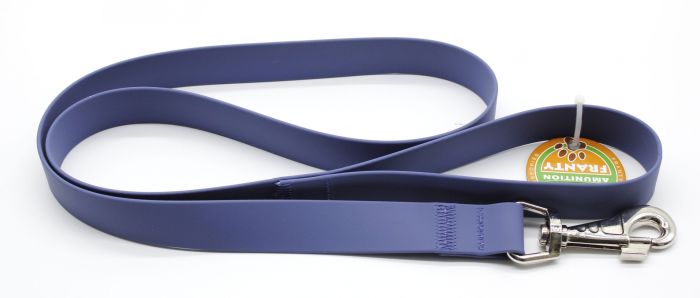 Повідець Franty Сяйво біотан Чорний 25 мм  1,2 м. Синій