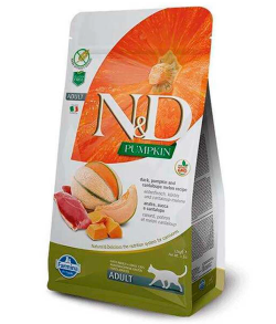 Сухий корм Farmina ND Grain Free Pumpkin Duck  Cantaloupe Adult для дорослих котів, з качкою та динею, 300 г   Фарміна кет сух ND Grain Free PUMPKIN DUCK  CANTALUPE ADULT з качкою та гарбузом 300 gr 35356
