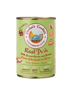 Натуральний вологий корм для собак Cooka's Cookies 95% Свинина з лісовими ягодами та картоплею 400 г