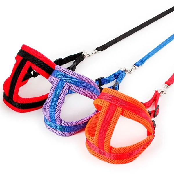 Комплект майка-сітка та повідець (24-56 см90 см) Коричневагорох