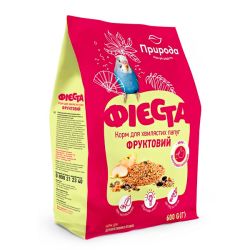 Корм для хвилястих папуг Фієста фруктовий 650гр, Природа Фієста Фруктовий для папуг 650гр Природа