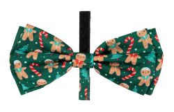 Метелик на нашийник для собак FuzzYard Jolly Gingerbread & Canes Зелений L