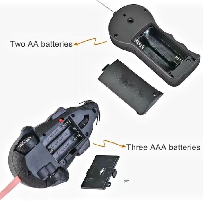 Миша на радіокеруванні сіра з пультом 28 х 6 см 
