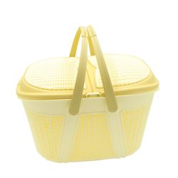 Кошик-переноска пластик велика 443227 см Пудра