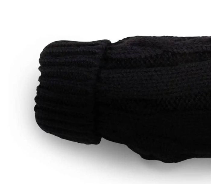 В'язаний светр для собаки Wolters Cable Knit з візерунком коси 30 см Чорний