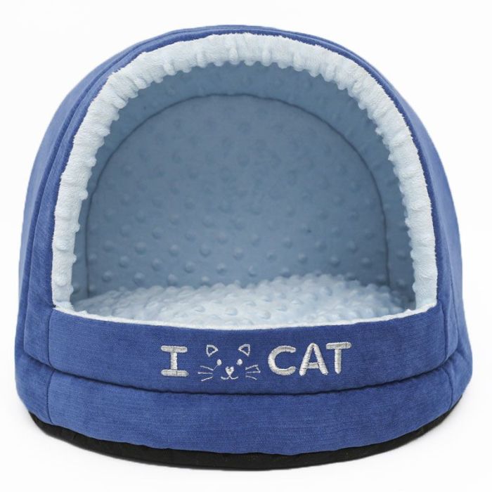 Будиночок для кота улюбленець 2 - 423131см замша і велюр Бордо