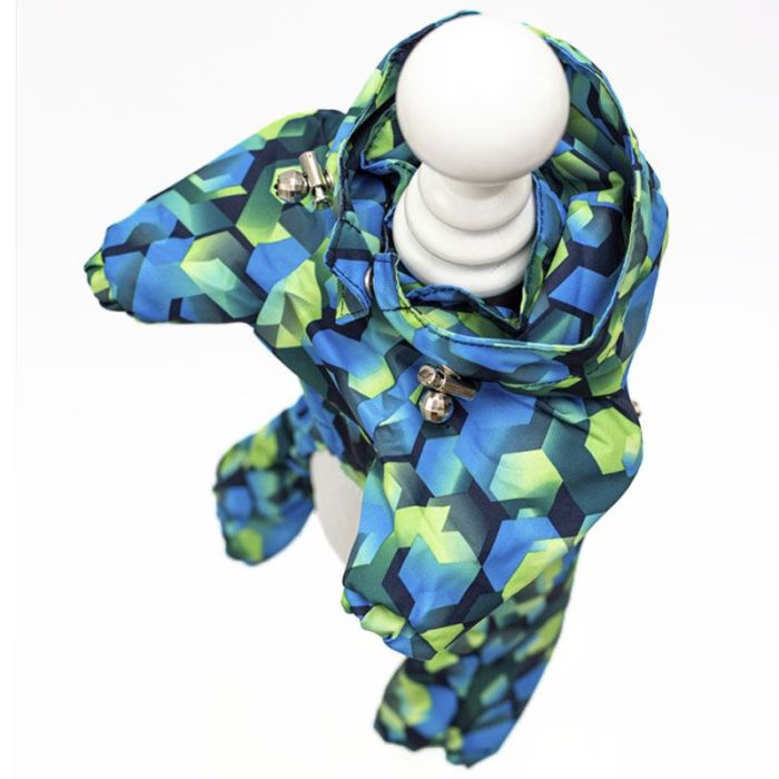 Стільники комбінезон для собак хлопчиків велсофт без силікону M1