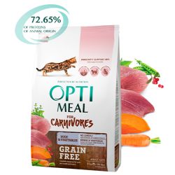 Optimeal з качкою і овочами для котів 4кг