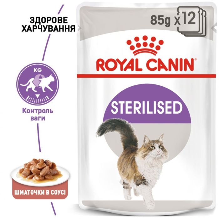 9 + 3 шт Royal Canin fhn wet steril консерви для кішок 85г 11494 акція 