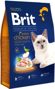 Brit Premium by Nature Cat Indoor для дорослих кішок, що мешкають у приміщенні з куркою 8 кг