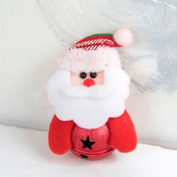 Іграшка Санта на мячі, 6 см 