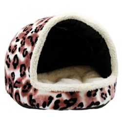 Будиночок Котофей беж лапки велсофт та овчина 47х35х33 см