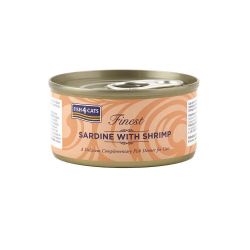Натуральний вологий корм для котів Fish4Cats Finest Сардина з креветкою 70 г