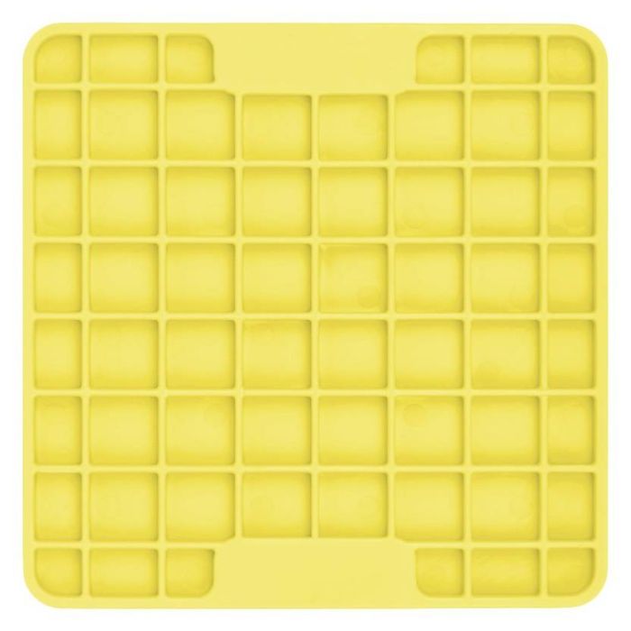 Лизальний килимок антистрес для маленьких собак собак LickiMat Mini Tuff Playdate Yellow, тверда основа