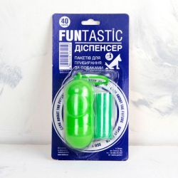 Диспенсер з пакетами для фекалій 2 рулони x 20 пакетів на блістері салатовий 