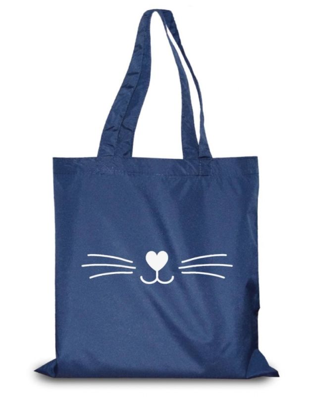 Екосумка вусики кота 40х38 см синя 