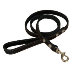 Повідець строчений чорний 14 мм