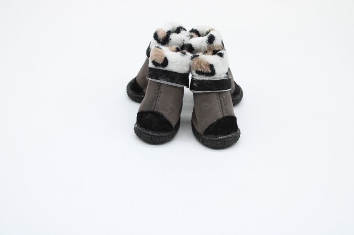 Взуття Замша з Хутром Сіре 5 (65,2 см)