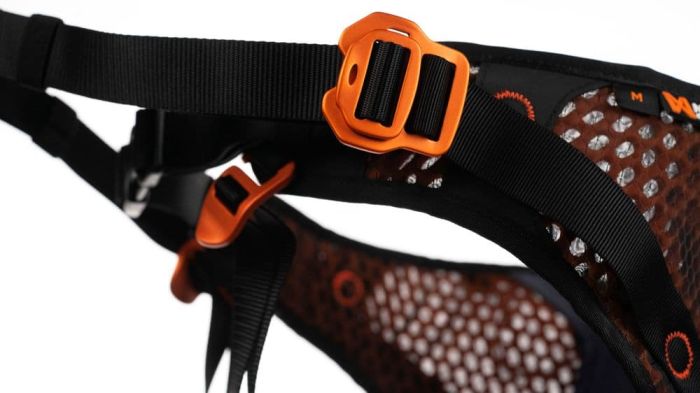 Пояс для прив'язі собак Løype belt Non-stop dogwear Чорний/Помаранчевий L