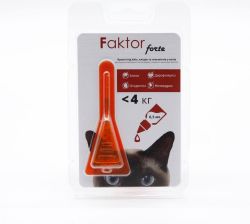 Faktor forte краплі для котів від бліх, кліщів, гельмінти 1мл до 4кг піпетка