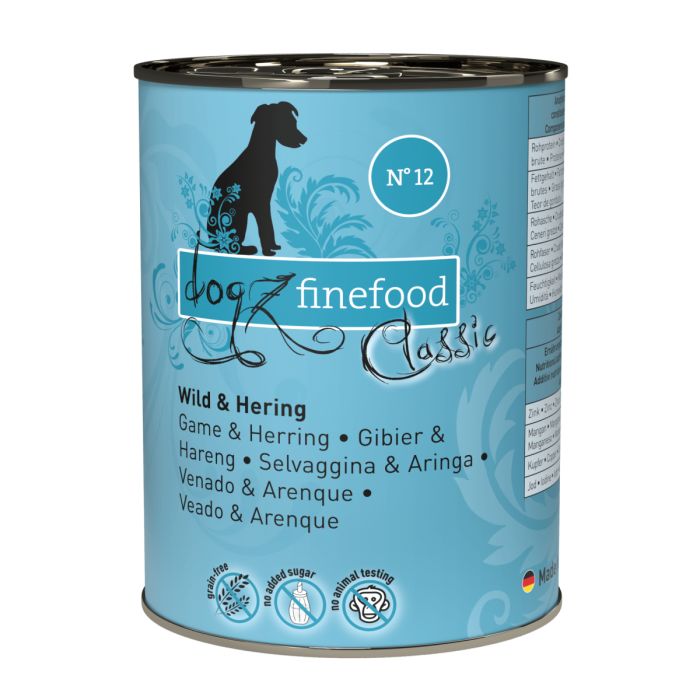 Вологий корм для собак Dogz Finefood No.12 дичина та оселедць 400 г