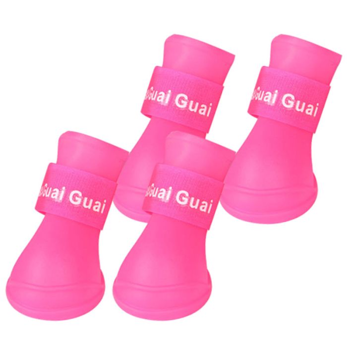 Черевики для собак силіконові рожеві XXL 90  70 мм