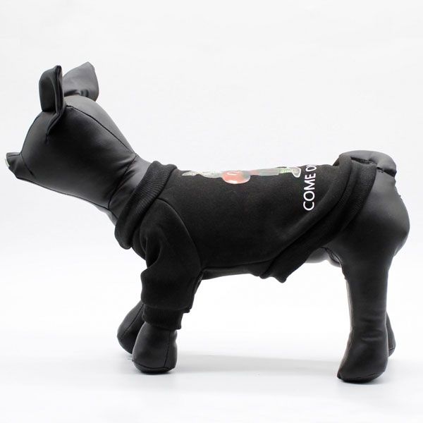 Світшот Кіт-боксер поліестер на флісі чорний, L L