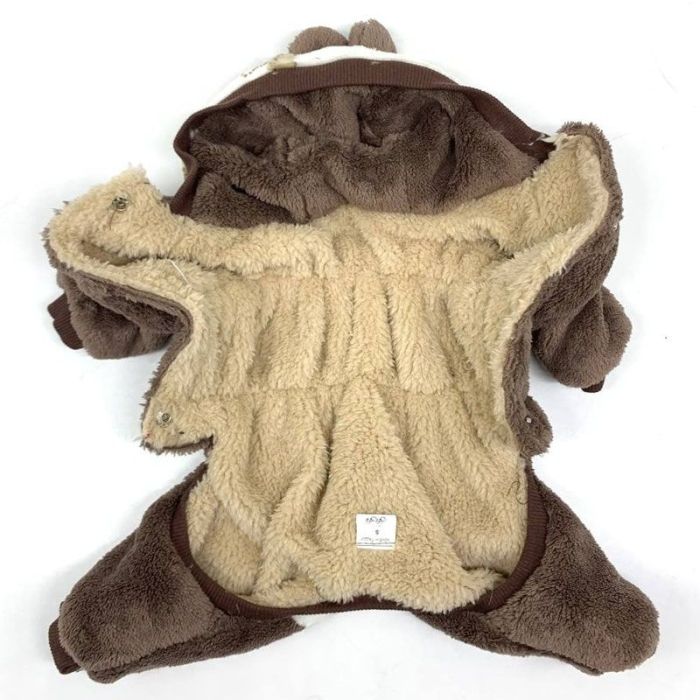 Тедді комбінезон для собак хлопчиків махра на хутрі S