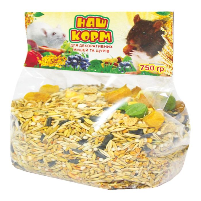 Наш КОРМ для мишей і щурів 750г, Лорі 