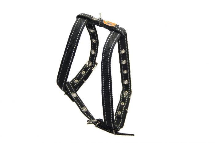 Шлея економ капрон одинарна 35 мм Фауна 355901-1 чорна 