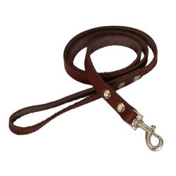 Повідець ремінна шкіра нестроченний коричневий 20мм