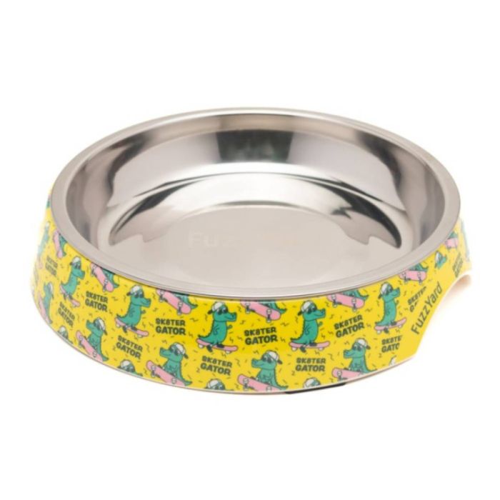 Миска для котів FuzzYard Sk8ter Gator Жовтий