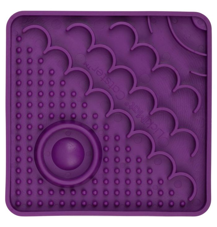 Лизальний килимок антистрес для кішок LickiMatster Purple