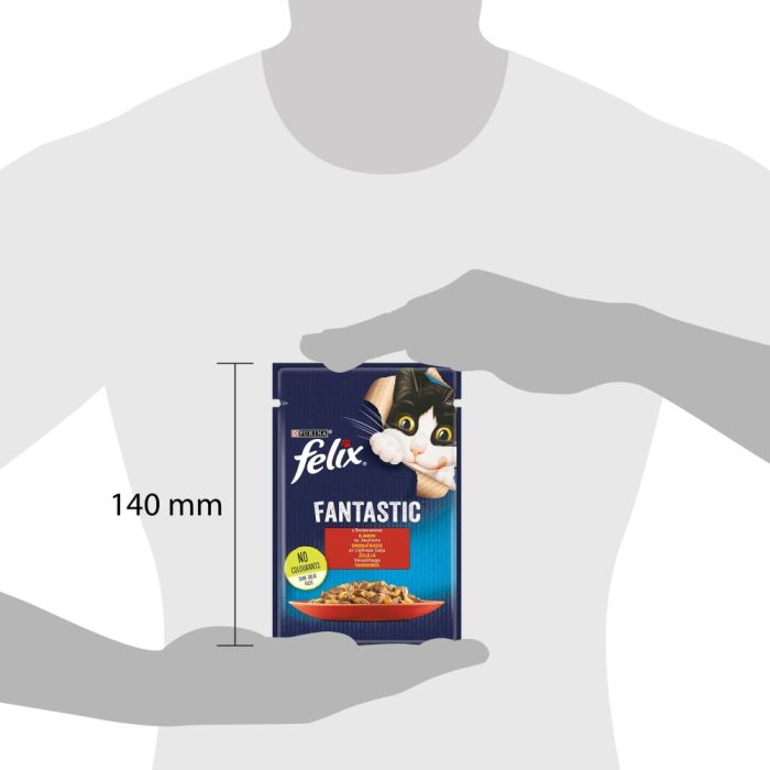 Purina Felix Вологий корм для котів суп із яловичиною 48г 