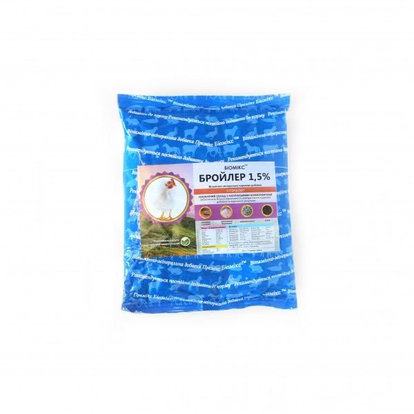 Біомікс премікс - для бройлерів 500 г Бройлер Біомікс Премікс 1,5