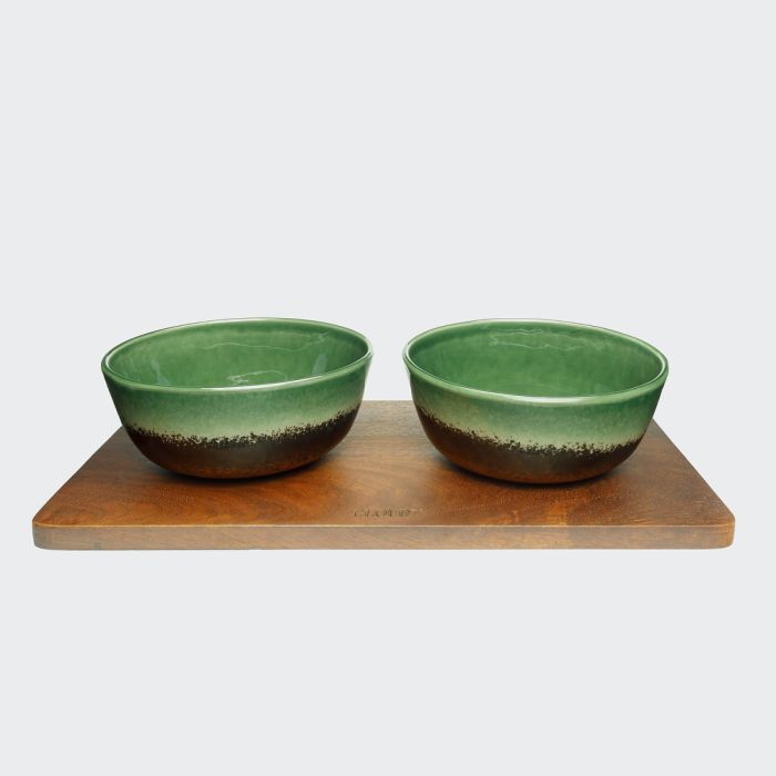 Підставка під миски для собак Cloud7 Wooden Station Annie Коричневий M (45х23 см)