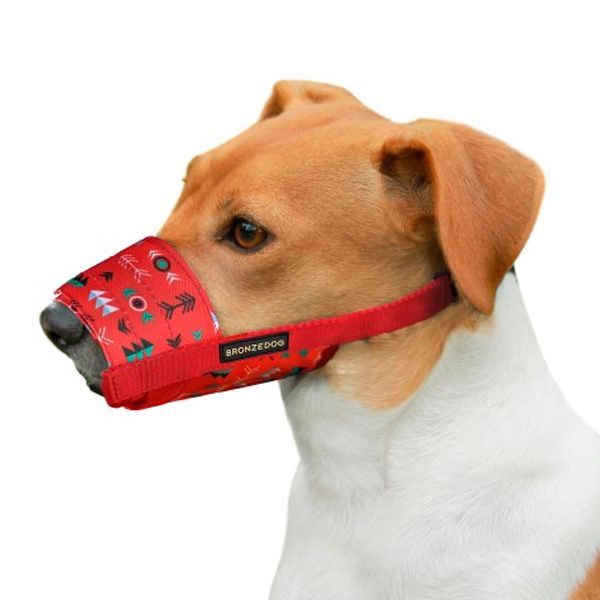 Намордник нейлоновий з регулюванням для вівчарок, доберманів і лабрадорів 2 (а:19-26см) орнамент інки 