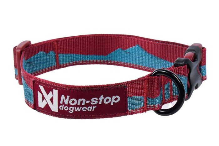 Нашийник для собак Trail quest collar Non-stop dogwear Бордовий із синім L