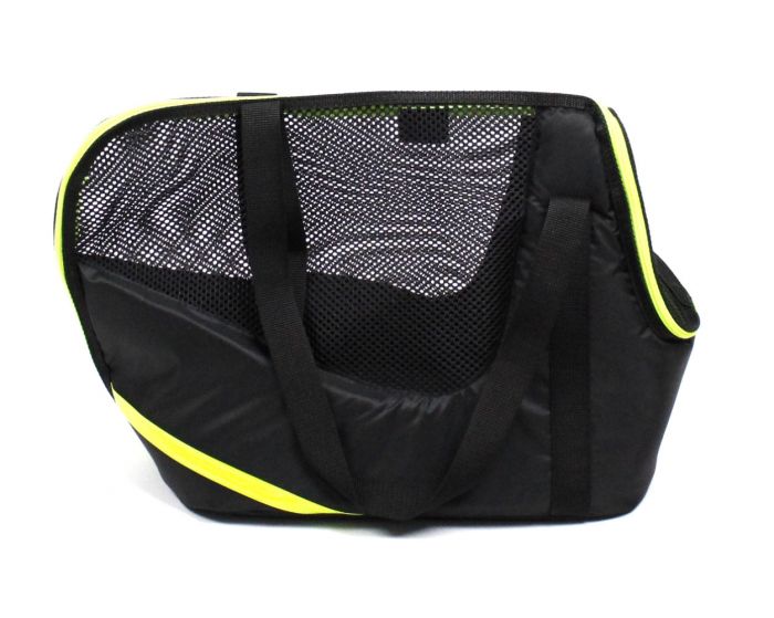 Сумка Крос чорна (салатова смуга) 40х34х23 см