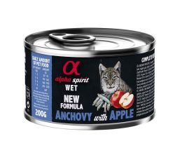 Корм Alpha Spirit Anchovy with Red Apple вологий для дорослих котів з анчоусами та яблуками 200 гр. 