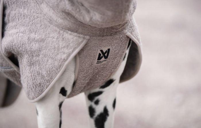 Халат-рушник для собак Drying coat Non-stop dogwear Сірий 45