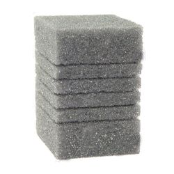 Мочалка квадрат средний 101015 см среднезернистая с прорезями 