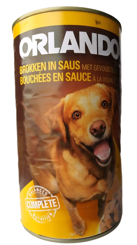 Orlando Вологі консерви для собак з куркою, індичкою та качкою 1240 г 