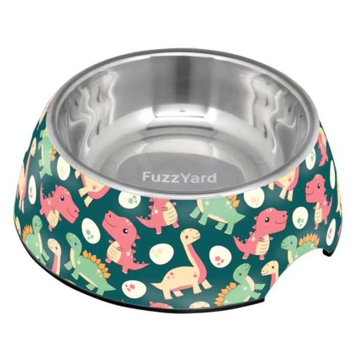 Миска для собак FuzzYard Dinosaur Land Зелений M