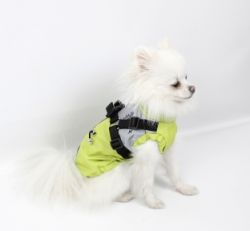 Жилет Тріумф для собак, з тонкою підкладкою та шлейкою, хлопчик Салатово-сіра. S2  (А 29В 46-57 см.)